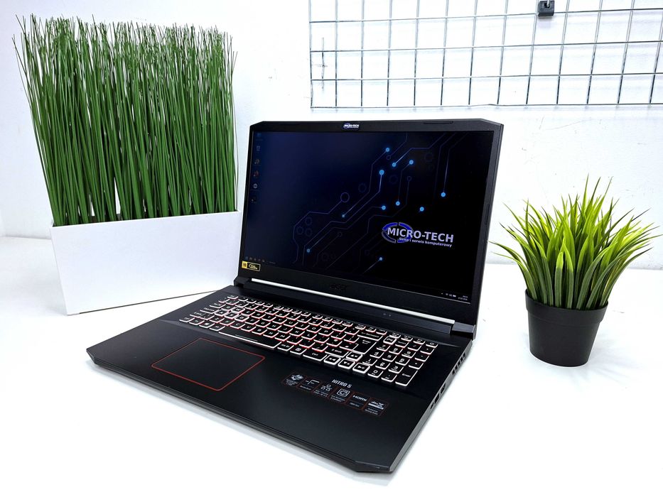 Acer Nitro 5 AN517-52, 17,30", i7-10750H, RTX 3060 6GB, RAM 16GB, DYSK 256GB M.2 + 1TB SSD