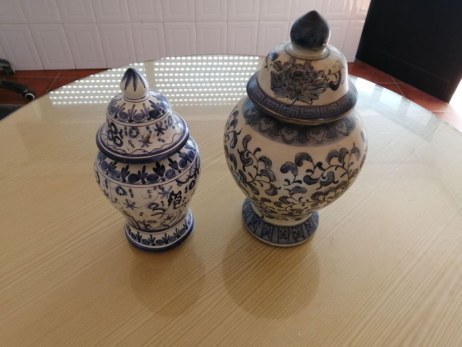 conjunto de 2 potes decorativos