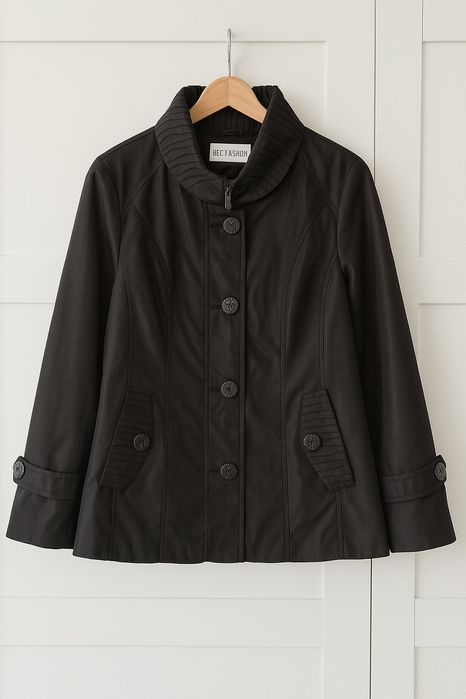 Kurtka czarna guziki XXL