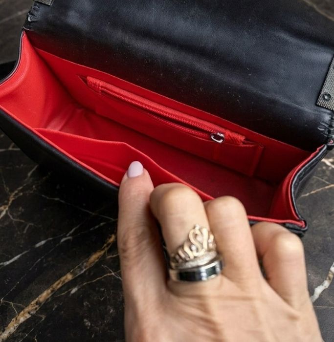 Стильна акцентна сумка Crossbody у стилі Rock-Chic шкіра в поєднання з екошкірою