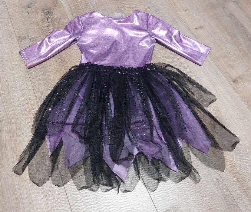 Przebranie na bal Halloween - sukienka kościotrup H&M  110/116cm