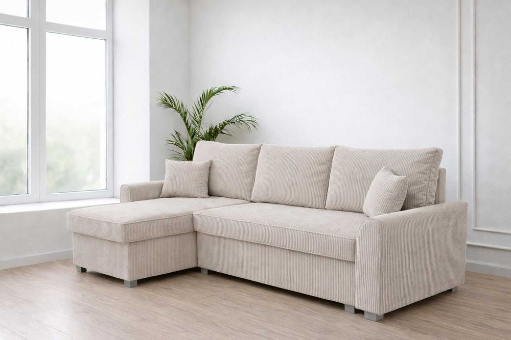 Narożnik rogówka MOLY z funkcją spania sprężyna bonell matt velvet