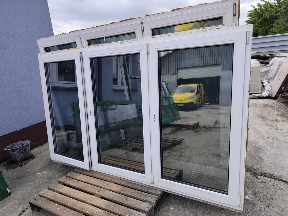 Duże okna PCV 163x242 cm – Różne rozmiary DUŻE – białe, z demontażu