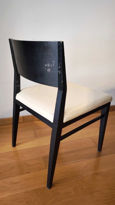 Conjunto Jantar | Mesa Redonda + 4 Cadeiras Pele | BoConcept Amari | PVP Original €2.645