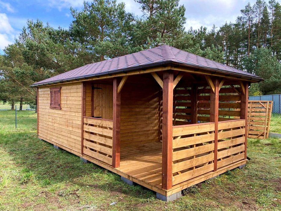 Altana ogrodowa z domkiem narzędziowym Afrodyta 3m x 6m - PRODUCENT