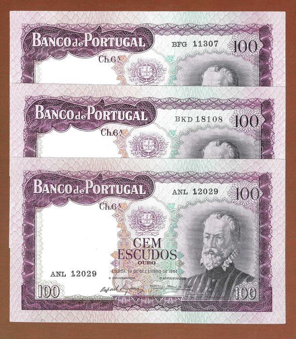 Notas moedas de escudos