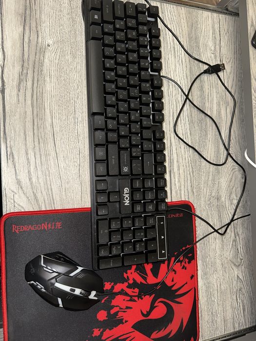 Комплект миша + клавіатура + коврик для миші