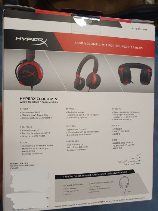 HyperX Cloud Mini Black/RED - NOWE