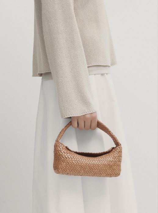 Сумка плетена massimo dutti