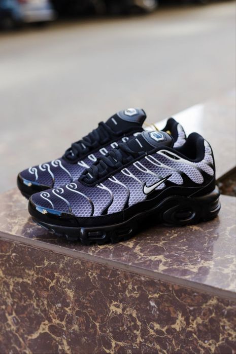 Кросівки Кроссовки Nike Air Max TN Black White Чёрный Белый Чорний Білий Кросовки демісезон
