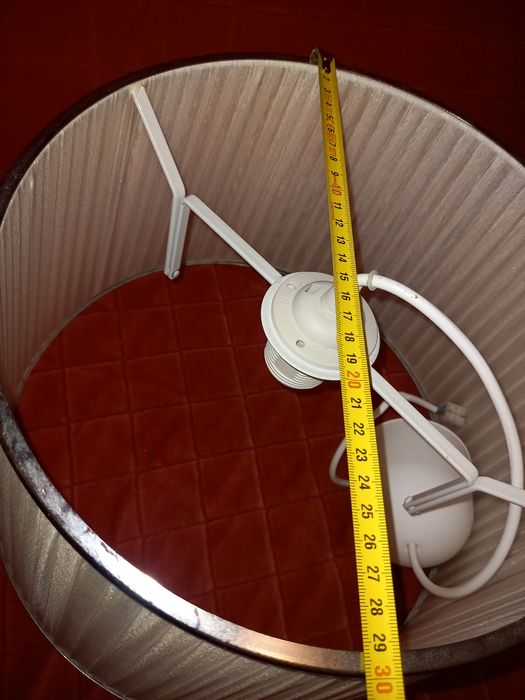 Klosz biały z tkaniny 40cm