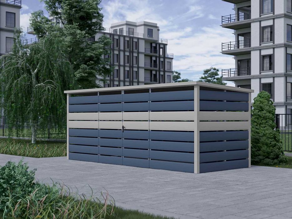 NOWOCZESNA Wiata śmietnikowa AŻUROWA - Producent !!! - Cała Polska