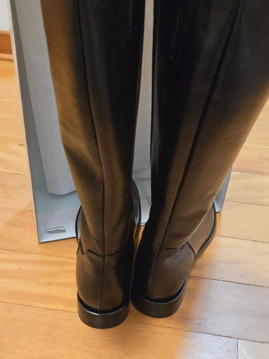 Buty skórzane damskie (kozaki) 7 MIL, r.41 - nowe