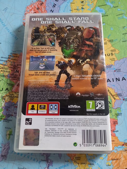 Gra Sony psp transformers revenge of the fallen