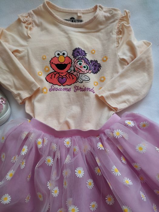 Śliczny komplet Ulica Sezamkowa r.80 Sinsay