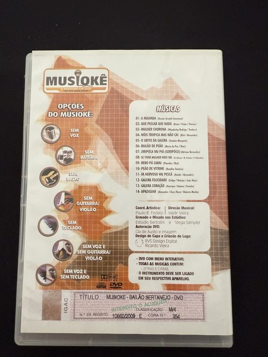 Dvds de karaoke originais