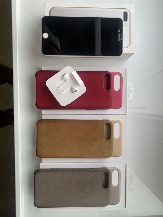 APPLE IPHONE 7+ PLUS 32GB  stebrny + 3 etui