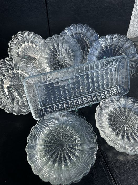 Talerzyki  12 szt  + paterka,CORA Ząbkowice