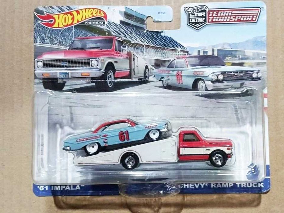 Hot Wheels Premium Car Culture Team Transport '61 Impala '72 Chevy Ramp Truck