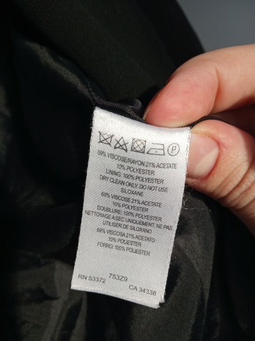 Marynarka żakiet blazer narzuta damska elegancka czarna s 36 wiskoza