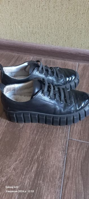 Шкіряніі туфлі на устілку 20-20,5см