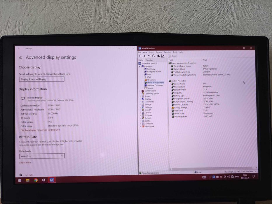 Ноутбук Clevo P750DM2-G / QH8H (i7 8700 ES) / RTX 2060 6GB / 16GB RAM / NO SSD / 1080p 60Hz / 230W
