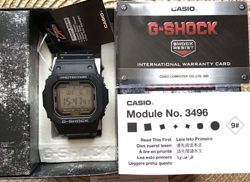 Годинник Casio G-Shock The Origin G-5600UE-1DR на сонячній батареї!