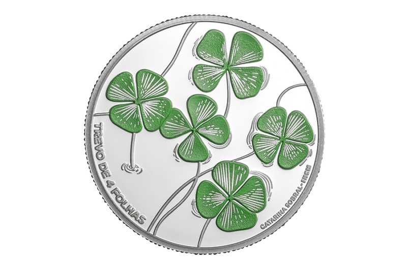 Moeda 5 euros prata proof Trevo de 4 Folhas