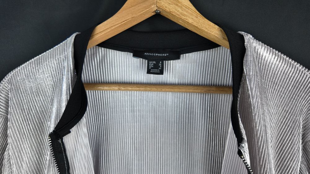 Srebrna kurtka Atmosphere 36 · elegancka · nowa