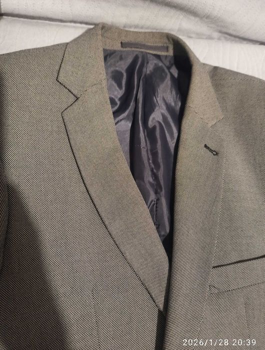 Marynarka męska ASTA szara, Slim fit