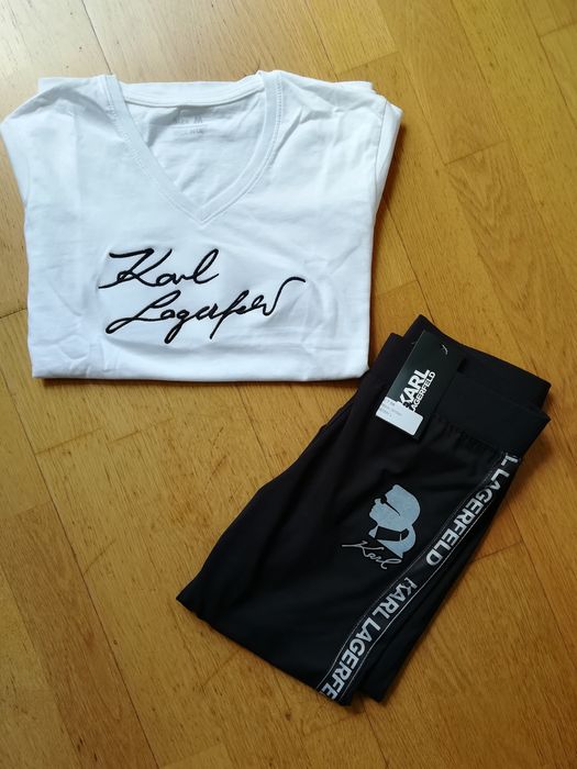 Spodnie leginsy Karl Lagerfeld koszulka t-shirt gratis
