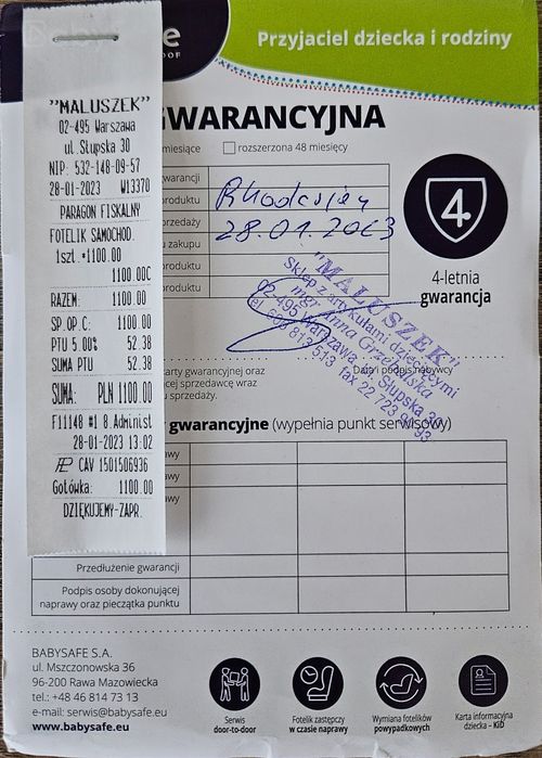 Fotelik obrotowy 9-18 (0-18) Baby Safe Rhodesian