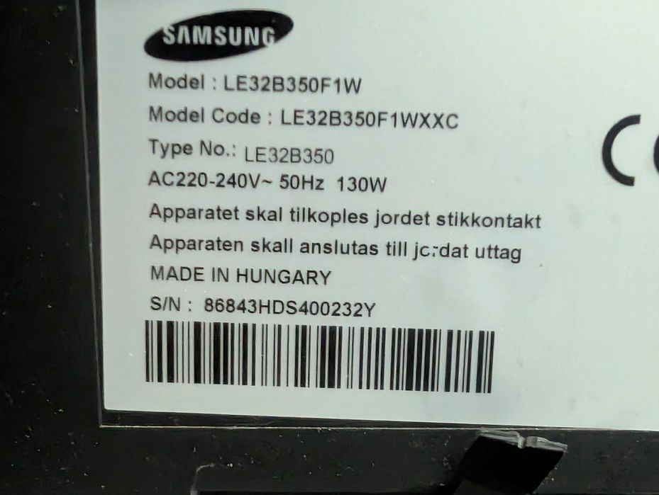 TV LCD Samsung 32 LE32B350F1W HD Ready 3xHDMI DTT