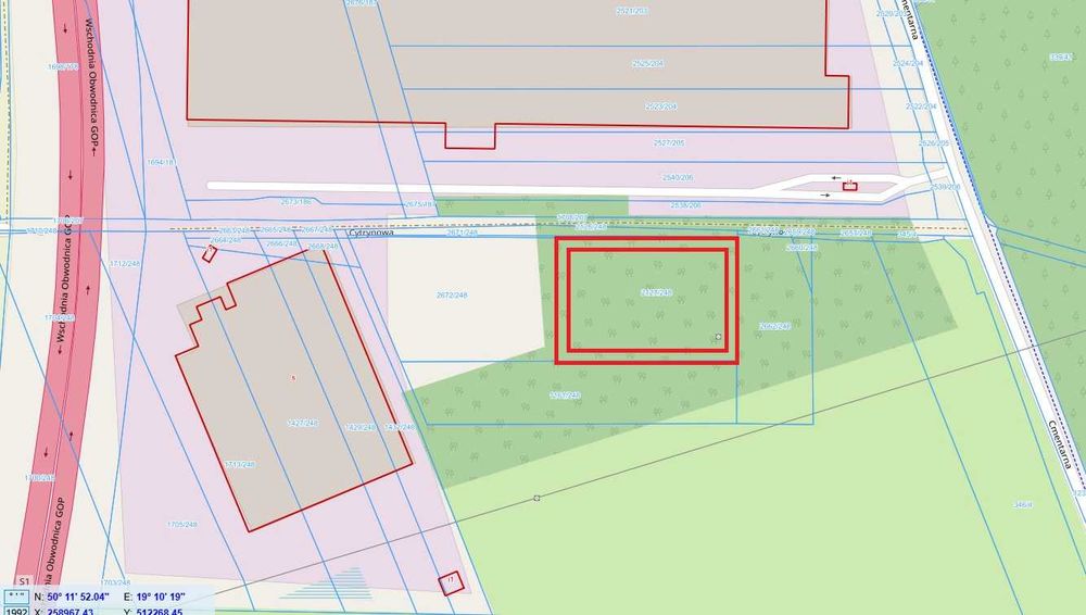 0,52ha przy A4 i S1, tereny przemysłowe przy 7R Mysłowice