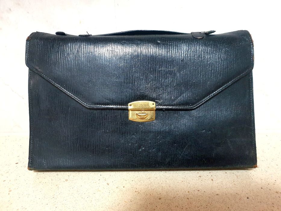 Fantástico antigo estojo de viagem de toilete