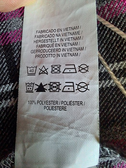 Calças Senhora Primark Xadrez Rosa/Cinzento (Tam. 34 / XS) – Novas