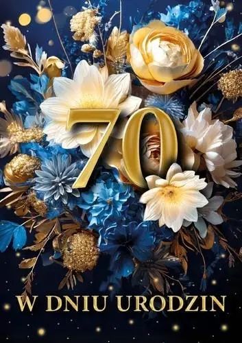 Karnet B6 3D Urodziny 70. Armin Style