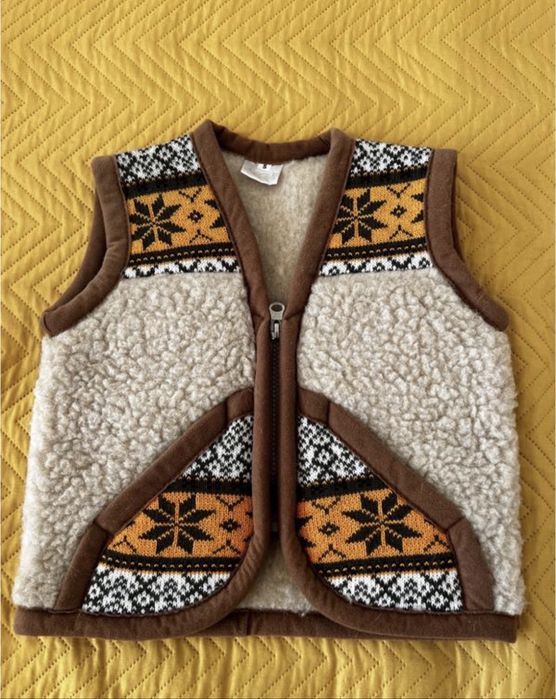 Теплий жилет безрукавка камізелька вовна 86-92