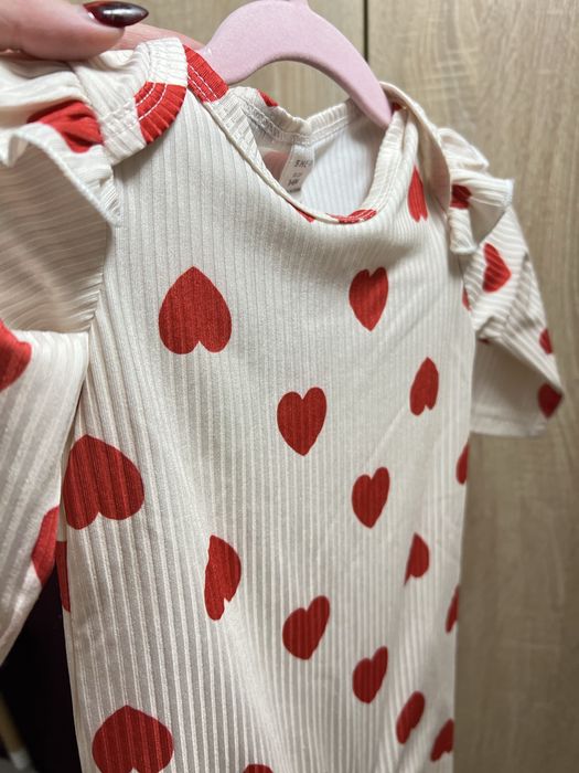 Ромпер з сердечками рубчик