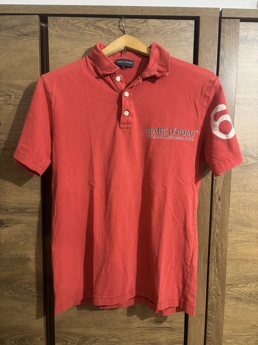 Marc O’Polo – czerwona koszulka polo | M