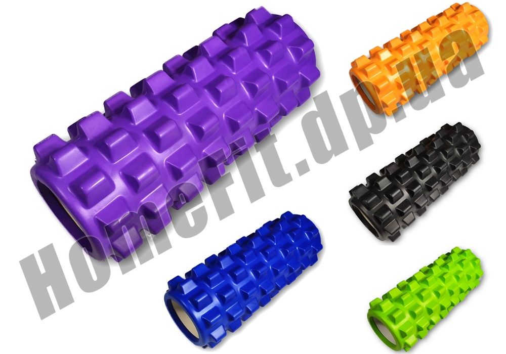 Масажний ролик EasyFit 30-33 см+ЧОХОЛ/валик мфр для йоги, спини та ніг