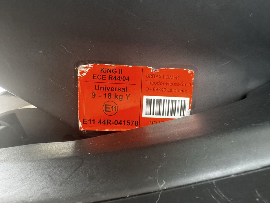 Fotelik britax römer king 9-18 kg