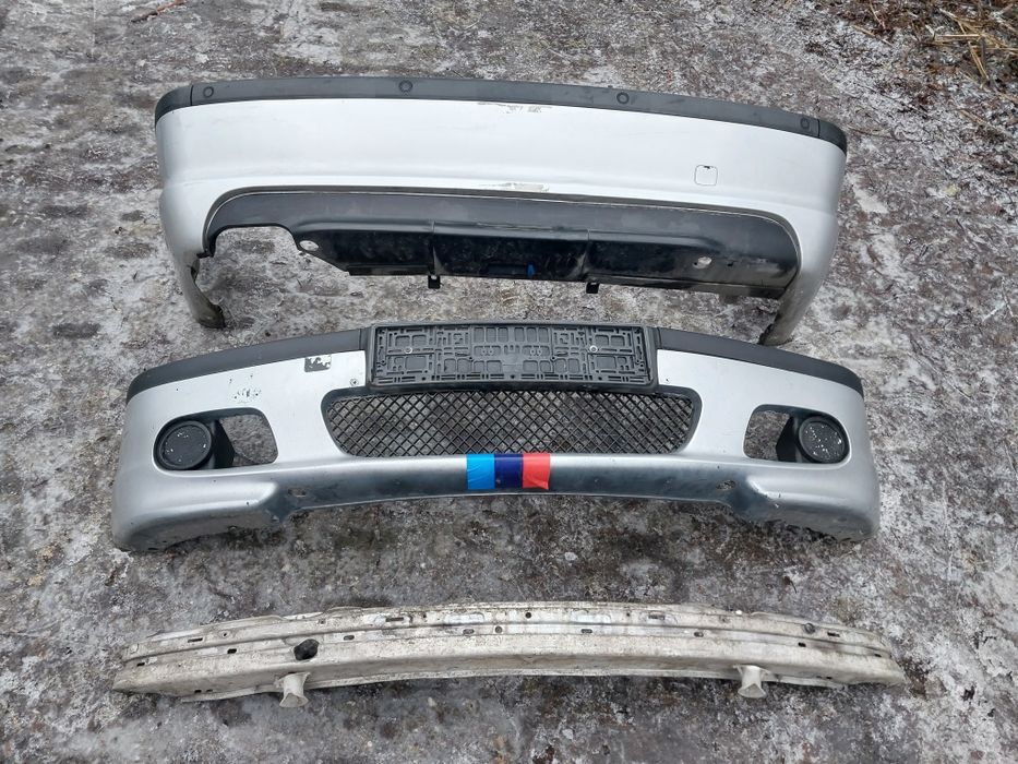 Cena komplet zderzak przedni tylny bmw e 46 sedan m pakiet titansilber