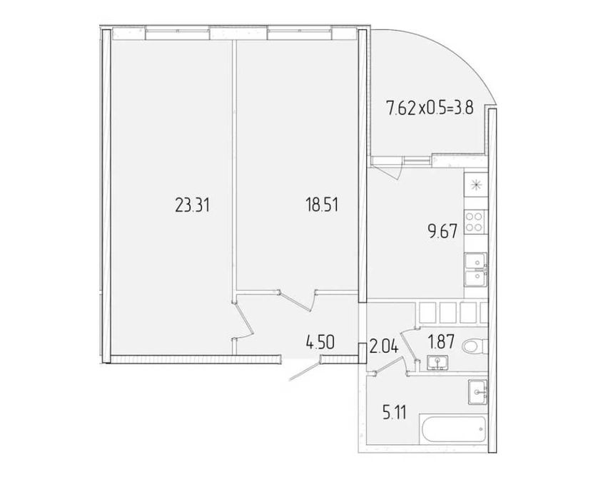 2-кімнатна квартира за адресою вул. Танкістів (площа 69 м²) - Atlanta.ua - фото 10