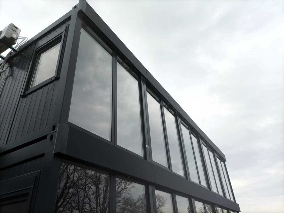 pawilon biurowy z kontenerów, pawilon, pawilony z kontenerów