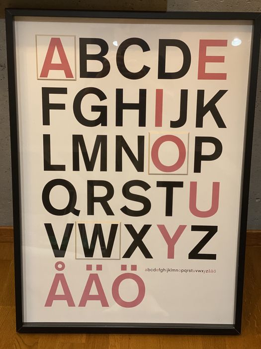 IKEA obraz ALFABET litery 67cmx92 cm LOFT