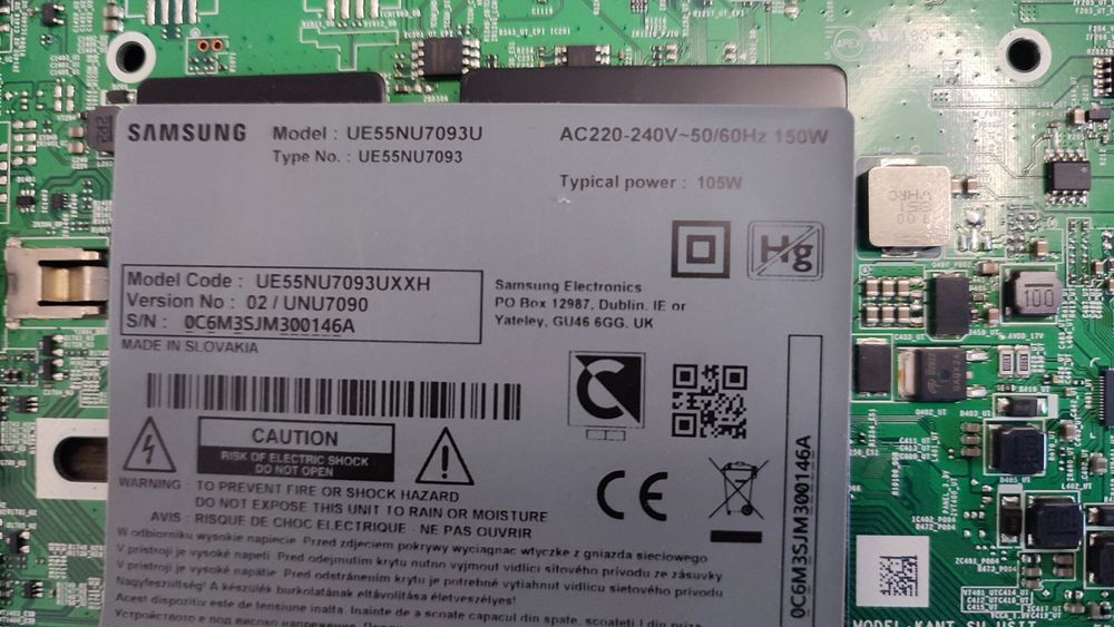 Płyta główna, zasilacz Samsung UE55NU7093U