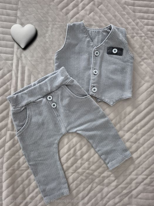 Garnitur niemowlęcy, ubranko do chrztu rozmiar 62
