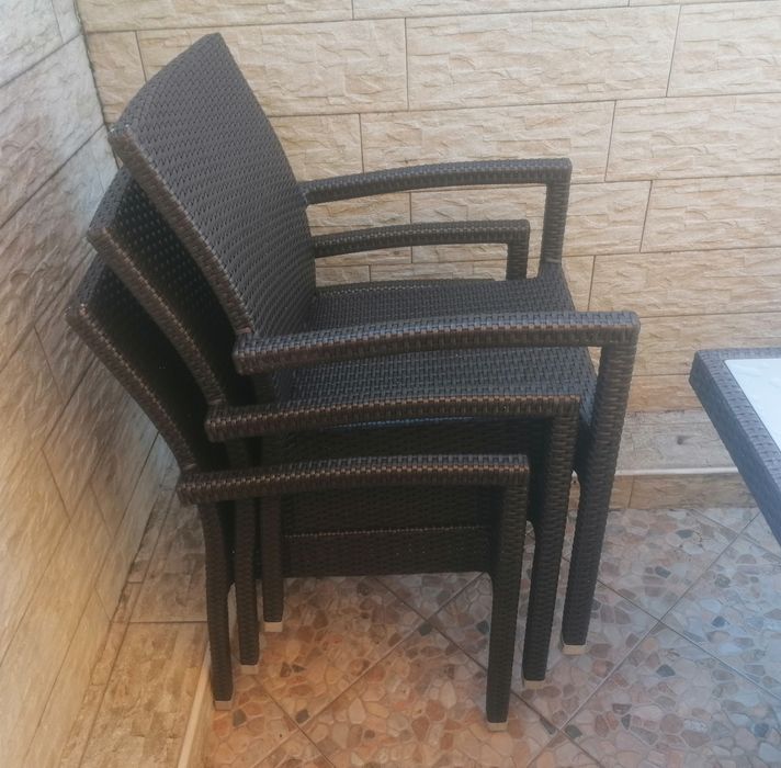 Mesa para jardim terraço mais 6 cadeiras para exterior
