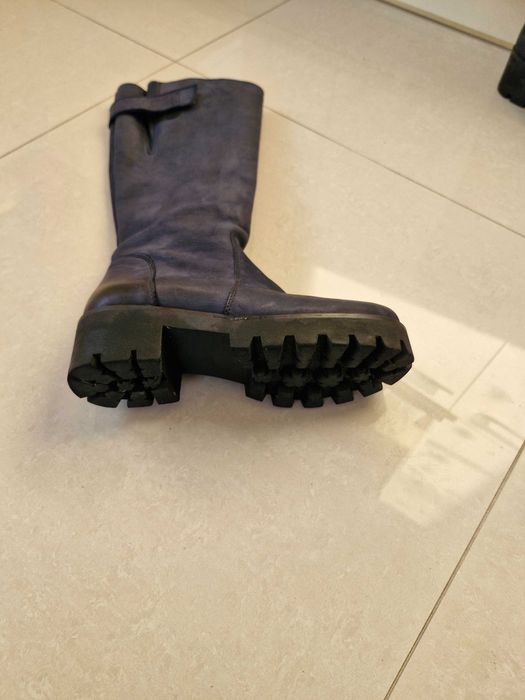 Kozaki granatowe skórzane rozm.38